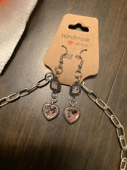 Flying Heart Necklace/Earrings Set