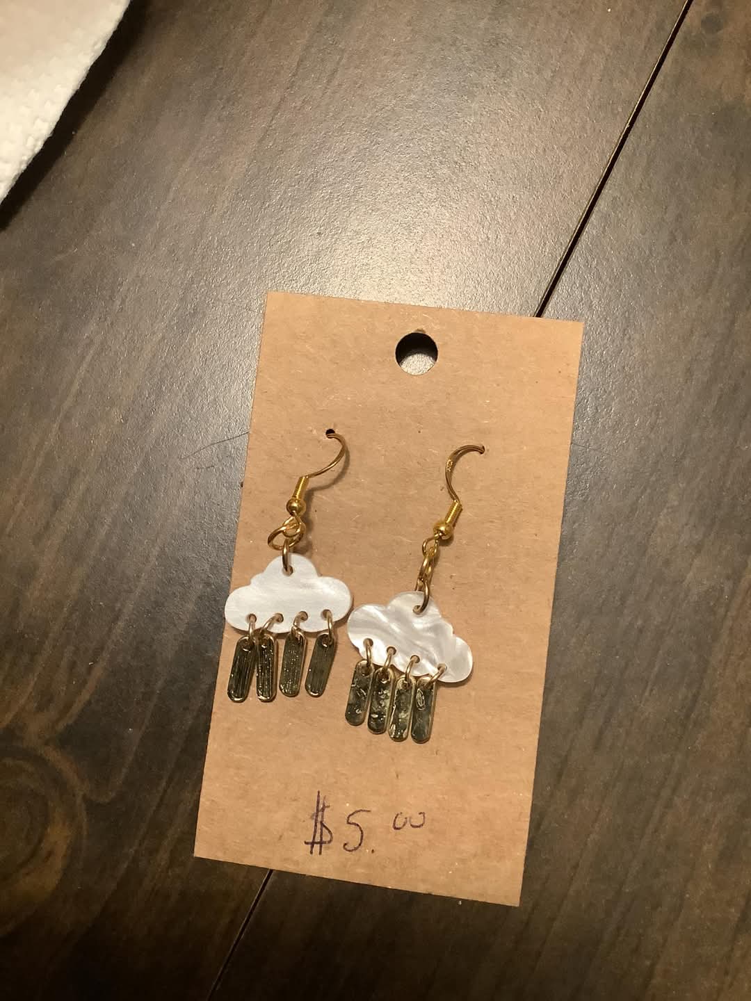 Shiny Rain Cloud Earrings