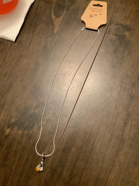 Ghost with Pumpkin Necklace