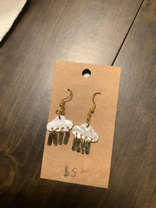 Shiny Rain Cloud Earrings