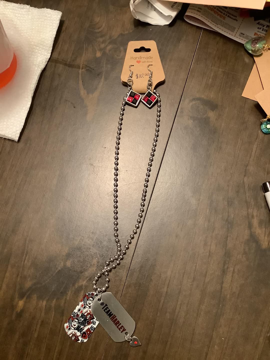 Team Harley Necklace/Earrings Set